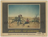 7p0946 SEARCHERS LC #7 1956 John Wayne & Jeffrey Hunter in Monument Valley, directed by John Ford!