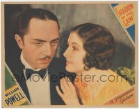 7p0949 SHADOW OF THE LAW LC 1930 best c/u of William Powell & pretty Marion Shilling, ultra rare!