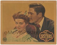 7p0960 SISTERS LC 1938 best close portrait of Errol Flynn behind beautiful Bette Davis, rare!