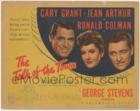 7p0731 TALK OF THE TOWN TC 1942 great headshots of Cary Grant, Jean Arthur & Ronald Colman!