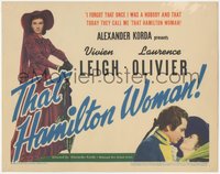 7p0735 THAT HAMILTON WOMAN TC 1941 Vivien Leigh full-length & with Laurence Olivier, ultra rare!