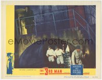 7p0981 THIRD MAN LC #5 1949 frightened Orson Welles hides in sewer as police search for him!