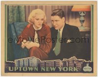 7p0994 UPTOWN NEW YORK LC 1932 sad Jack Oakie by sexy bad girl Shirley Gray, by Vina Delmar, rare!