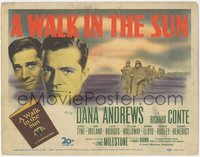 7p0745 WALK IN THE SUN TC 1945 close up of World War II soldiers Dana Andrews & Richard Conte!