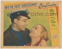 7p0999 WE'RE NOT DRESSING LC 1934 romantic c/u of sexy Carole Lombard & Bing Crosby smiling, rare!