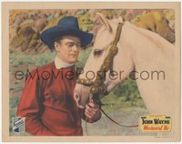 7p1002 WESTWARD HO LC 1935 best close up of young cowboy John Wayne & his white horse, ultra rare!