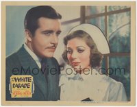 7p1006 WHITE PARADE LC 1934 best close up of worried nurse Loretta Young & John Boles, ultra rare!