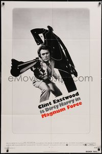 7p0465 MAGNUM FORCE 1sh 1973 best image of Clint Eastwood is Dirty Harry pointing his huge gun!