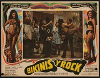 7p0020 BIKINIS Y ROCK Mexican LC 1972 sexy rock 'n' roll movie with beautiful women, ultra rare!