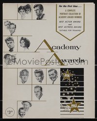 7p0095 ACADEMY AWARDS PORTFOLIO art portfolio 1961 Volpe art of all Best Actor & Actress winners!