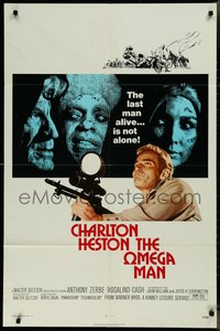 7p0511 OMEGA MAN 1sh 1971 Charlton Heston is the last man alive & he's not alone, I Am Legend!