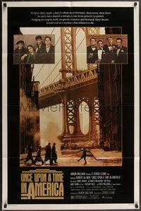 7p0513 ONCE UPON A TIME IN AMERICA 1sh 1984 De Niro, Woods, Sergio Leone, top cast old and young!