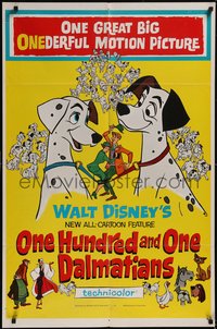 7p0514 ONE HUNDRED & ONE DALMATIANS 1sh 1961 most classic Walt Disney canine family cartoon!