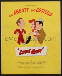 7p0041 LITTLE GIANT pressbook 1946 Bud Abbott & Lou Costello, great different Kapralik art!