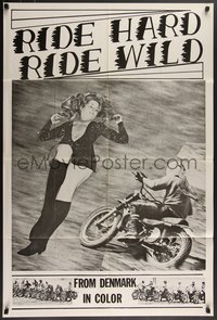 7p0552 RIDE HARD, RIDE WILD 1sh 1970 Lee Frost, motorcycle racing & sexy women, 'from Denmark'!