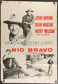 7p0553 RIO BRAVO int'l 1sh R1970s John Wayne, Dean Martin, Nelson, Brennan, Dickinson, ultra rare!