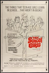 7p0563 SCHOOL GIRLS 1sh 1972 the things teen-age girls learn in school that aren't in books!