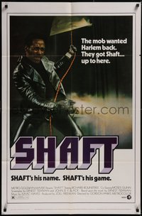 7p0568 SHAFT 1sh 1971 classic image of Richard Roundtree, hotter than Bond, cooler than Bullitt