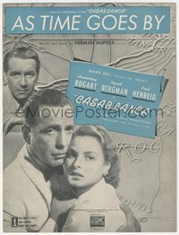 7p0105 CASABLANCA sheet music 1942 Humphrey Bogart, Ingrid Bergman, classic As Time Goes By!