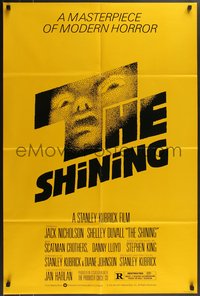 7p0572 SHINING studio style 1sh 1980 Stephen King & Stanley Kubrick, iconic art by Saul Bass!