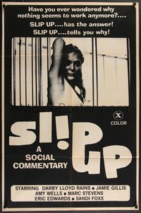 7p0580 SLIP UP 1sh 1975 Roberta Findlay, Ben Patitucci art, nothing seems to work anymore!