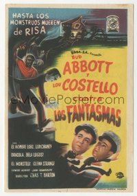 7p1285 ABBOTT & COSTELLO MEET FRANKENSTEIN Spanish herald 1950 Wolfman & Dracula after Bud & Lou!