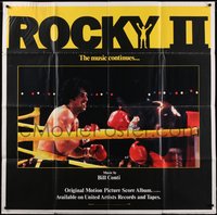 7p0103 ROCKY II 48x48 music soundtrack poster 1979 Sylvester Stallone & Weathers in ring, ultra rare!