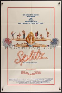 7p0587 SPLITZ 1sh 1984 artwork of sexy cheerleader doing the splits, rock 'n' roll sex!