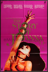 7p0595 STORY OF JOANNA 1sh 1975 Gerard Damiano, cool image of sexy topless woman in chains!