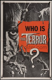 7p0609 TERROR style B teaser 1sh 1963 art of Boris Karloff & sexy girls in web by Reynold Brown, Roger Corman!