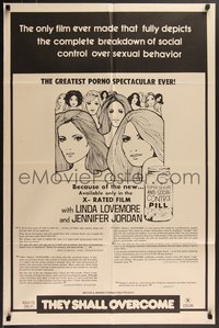 7p0610 THEY SHALL OVERCOME 1sh 1974 anti-social control pills for freedom, art of sexy women!