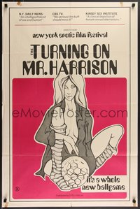 7p0625 TURNING ON OF MR HARRISON 1sh 1970s new ballgame, New York Erotic Film Festival, rare!