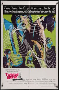 7p0626 TWISTED NERVE 1sh 1969 Hayley Mills, Roy Boulting English horror, cool psychedelic art!