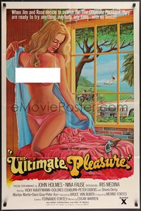 7p0627 ULTIMATE PLEASURE 1sh 1977 Nina Fause, John Holmes, wild sexy artwork, rare!