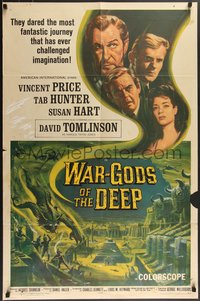 7p0636 WAR-GODS OF THE DEEP 1sh 1965 Vincent Price, Jacques Tourneur, most fantastic journey!