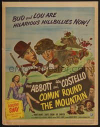 7p0048 COMIN' ROUND THE MOUNTAIN WC 1951 wacky hillbillies Bud Abbott & Lou Costello, Dorothy Shay!