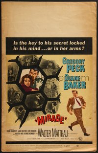 7p0053 MIRAGE WC 1965 is the key to Gregory Peck's secret in his mind, or in Diane Baker's arms?