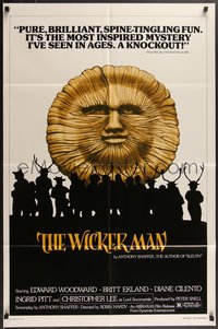 7p0640 WICKER MAN 1sh R1980 Christopher Lee, Britt Ekland, cult horror classic, great art!