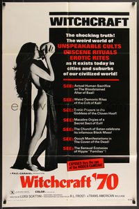 7p0644 WITCHCRAFT '70 1sh 1970 Italian horror, image of sexy nearly-naked girl kissing skull!