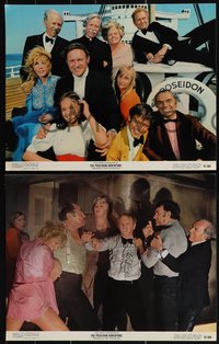 7p1139 POSEIDON ADVENTURE 8 color 11x14 stills 1972 Red Buttons, Gene Hackman & Stella Stevens!