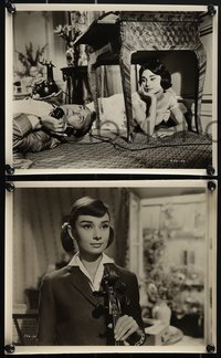 7p1485 LOVE IN THE AFTERNOON 20 8x10 stills 1957 great images of sexy Audrey Hepburn, Gary Cooper!