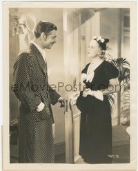 7p1449 SARATOGA 8x10.25 still 1937 suave Clark Gable welcomes beautiful Jean Harlow into his home!