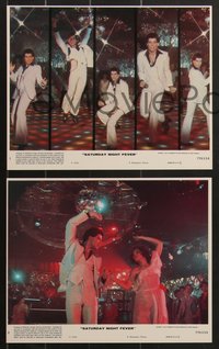 7p1511 SATURDAY NIGHT FEVER 8 8x10 mini LCs 1977 great images of disco dancer John Travolta!