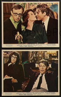 7p1296 WHAT'S NEW PUSSYCAT 8 color English FOH LCs 1965 great images of Woody Allen & Peter O'Toole!