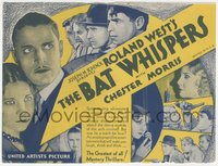 7p1240 BAT WHISPERS herald 1930 different images of Chester Morris & Una Merkel, ultra rare!