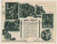 7p1259 KING OF KINGS herald 1927 Cecil B. DeMille Biblical epic, H.B. Warner as Jesus, ultra rare!