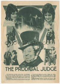 7p1266 PRODIGAL JUDGE herald 1922 Macklyn Arbuckle, Fatty's cousin, young Jean Paige, ultra rare!