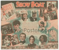 7p1268 SHOW BOAT herald 1929 Laura La Plante, Joseph Schildkraut, Edna Ferber, Hammerstein & Kern!