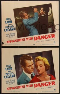 7p1024 APPOINTMENT WITH DANGER 8 LCs 1951 Lewis Allen, cool images of Alan Ladd, crime film noir!