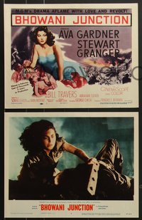 7p1031 BHOWANI JUNCTION 8 LCs 1955 Ava Gardner, Stewart Granger, Bill Travers & Francis Matthews!